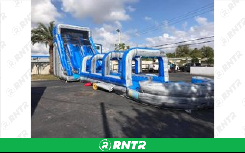 Generic 65ft Marble Blue with Slip & Slide – For rent in hallandale-beach, florida – Perfect Party Rental | RNTR.com – Image 1