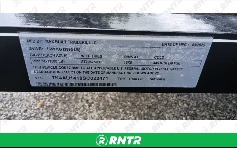 Maxbuilt Trailer 6'4"x14' Ramp Utility Trailer – For rent in Denton, North Carolina – Denton Turf | RNTR.com – Image 2 of 3