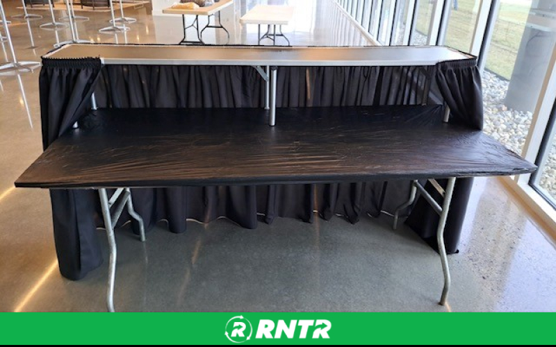 Generic 6' Bar - Black – For rent in Howell, New Jersey – Mr. Happy Party Rentals | RNTR.com – Image 2 of 2