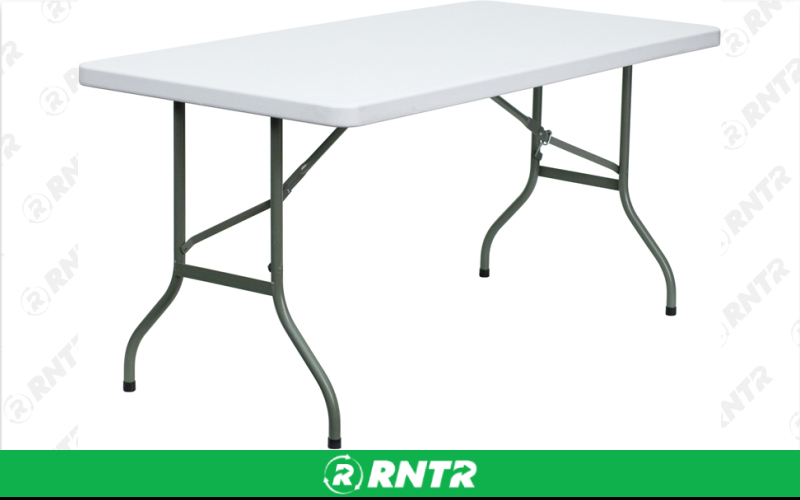 Generic 6ft x 30in Table (seats 6-8) – For rent in lilburn, georgia – JVC's Party Rentals & Event Hall | RNTR.com – Image 1