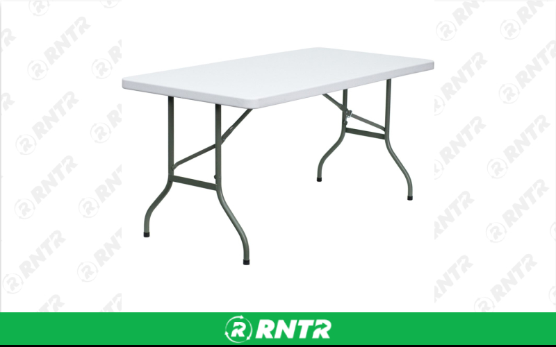 Generic 6ft x 30in Table (seats 6-8) – For rent in Lilburn, Georgia – JVC's Party Rentals & Event Hall | RNTR.com – Image 2 of 2