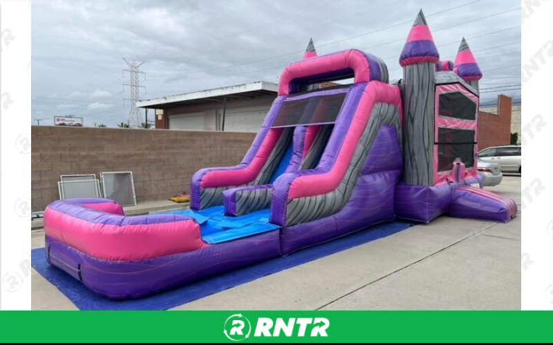 Generic 7 in 1 Pink Princess Titan Combo Dual lane Wet – For rent in mangonia-park, florida – kids bounce 4 fun | RNTR.com – Image 1