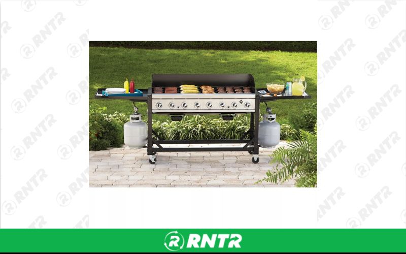 Generic 8 Burner Propane Grill -  Grill up to 65 Hamburgers or 126 Hot Dogs at once – For rent in howell, new-jersey – Mr. Happy Party Rentals | RNTR.com – Image 1