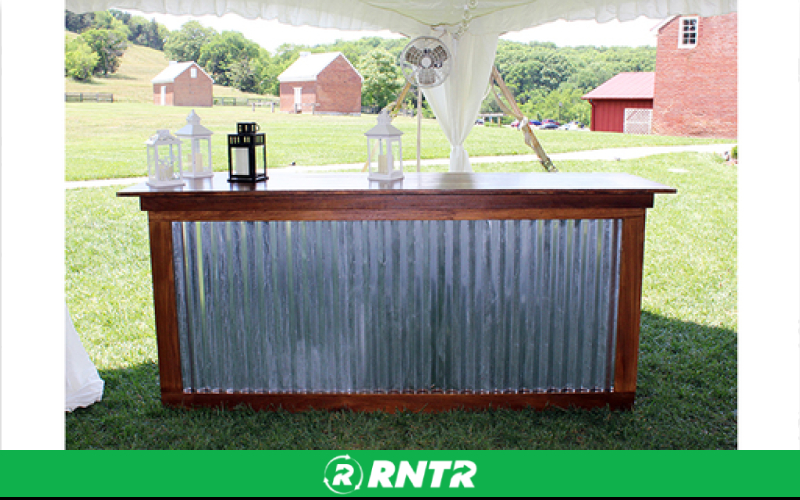 Generic 8ft Rustic Tin Bar – For rent in hermitage, tennessee – Chief Rental Inc. | RNTR.com – Image 1