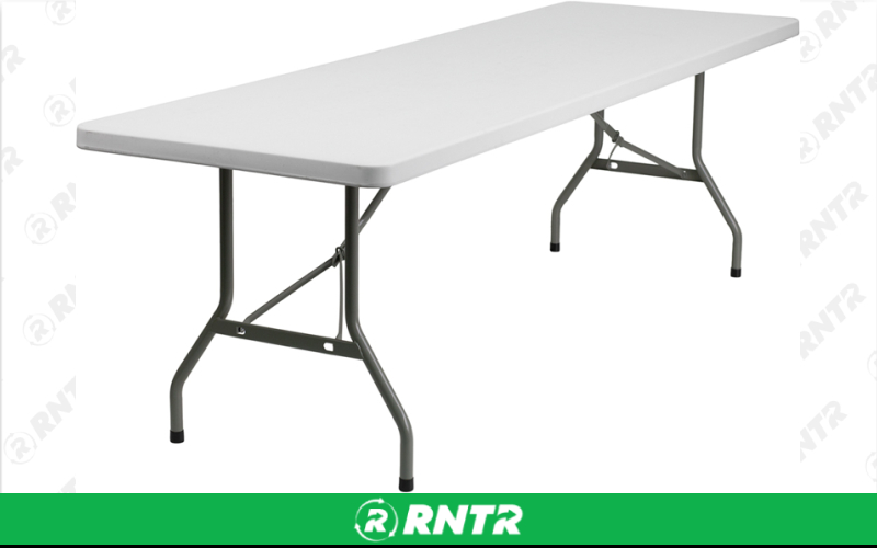 Generic 8ft x 30in Table (seats 8-10) – For rent in Lilburn, Georgia – JVC's Party Rentals & Event Hall | RNTR.com – Image 2 of 2