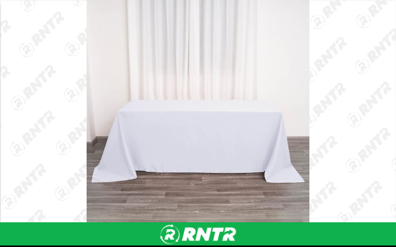 Generic 90"x132" Rectanular Linen - to floor for 6' table – For rent in howell, new-jersey – Mr. Happy Party Rentals | RNTR.com – Image 1
