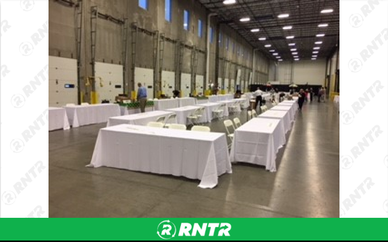 Generic 90"x156" Rectangular Linen - to floor for 8' table – For rent in howell, new-jersey – Mr. Happy Party Rentals | RNTR.com – Image 1