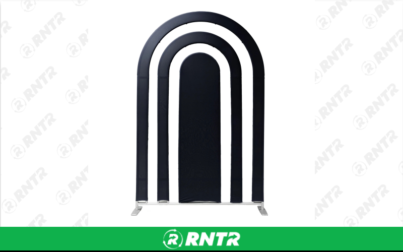 Generic Arch Backdrop - Black – For rent in lilburn, georgia – JVC's Party Rentals & Event Hall | RNTR.com – Image 1