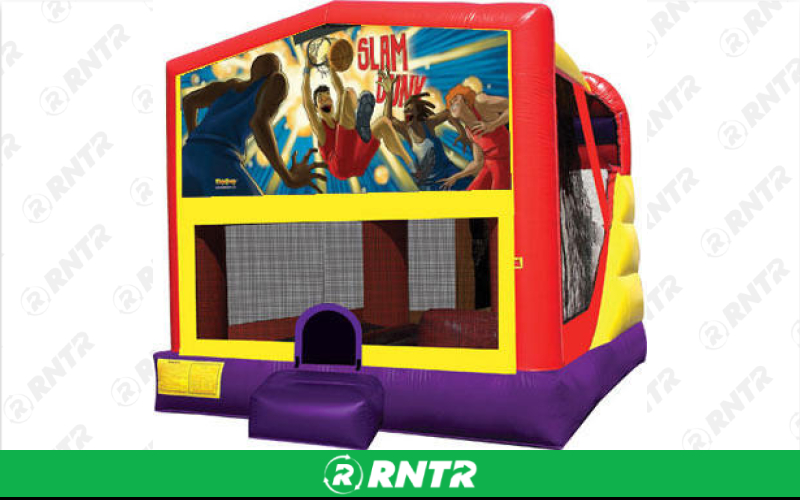 Generic Basketball Bounce House with Slide (16 x 21) – For rent in Vancouver, Washington – Bounce-n-Battle | RNTR.com – Image 1 of 1