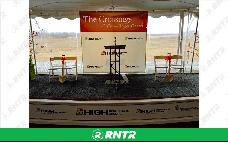 PS Furniture Black Metal Lectern – For rent in lititz, pennsylvania – Tents For Rent LLC | RNTR.com – Image 1