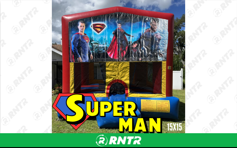 Generic Boy Neutral 15x15 Bounce House - Superman – For rent in Sarasota, Florida – Joyland Rentals | RNTR.com – Image 1 of 1
