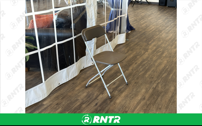 Alloyfold Brown Folding Chairs – For rent in Lititz, Pennsylvania – Tents For Rent LLC | RNTR.com – Image 3 of 6