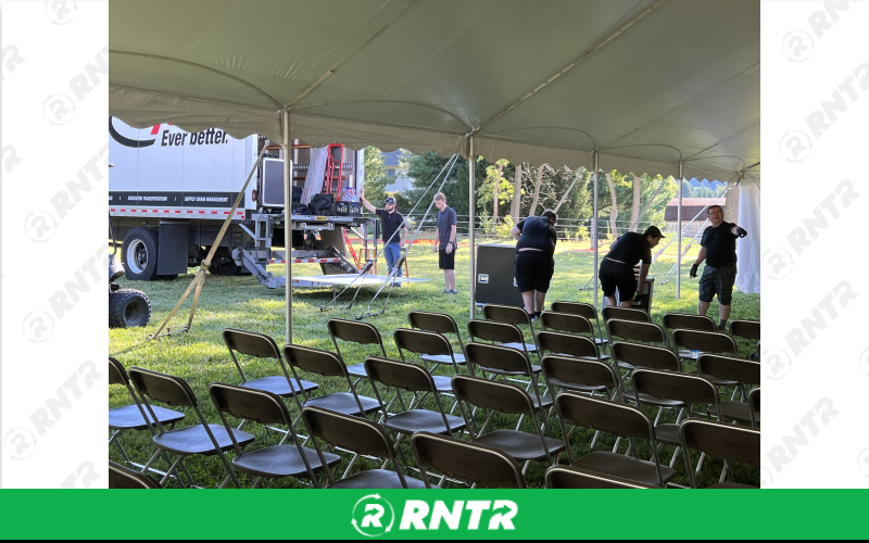 Alloyfold Brown Folding Chairs – For rent in Lititz, Pennsylvania – Tents For Rent LLC | RNTR.com – Image 4 of 6