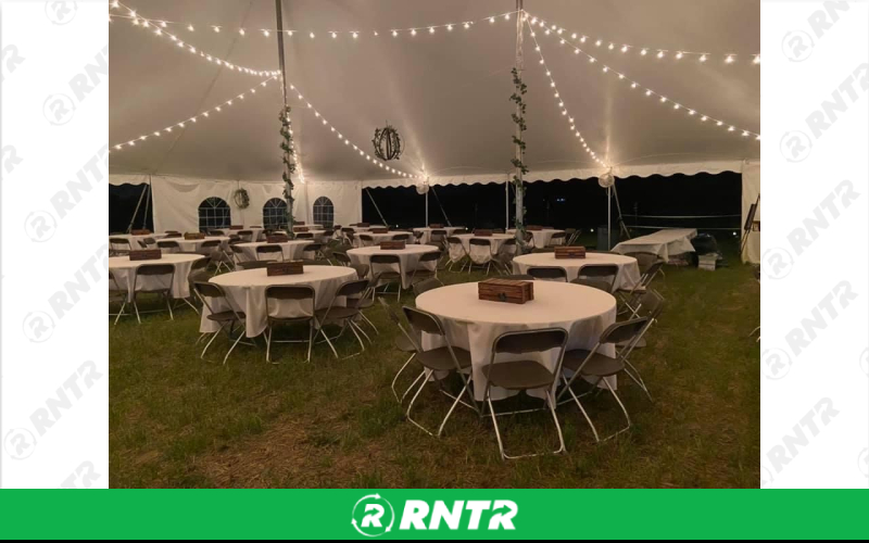 Alloyfold Brown Folding Chairs – For rent in Lititz, Pennsylvania – Tents For Rent LLC | RNTR.com – Image 5 of 6