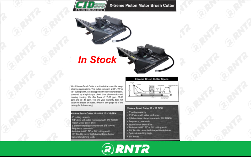 CID Brush Cutter Attachment- Skid Steer loader – For rent in Portage, Wisconsin – Capital City Equipment | RNTR.com – Image 3 of 3