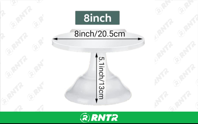 Generic CAKE STAND - WHITE 8in DIA 5in TALL – For rent in Edmonds, Washington – Miller\\\'s Equipment and Rent-All inc. | RNTR.com – Image 2 of 2