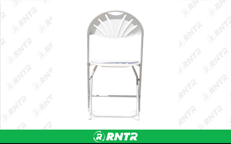 Generic CHAIR - FANBACK - WHITE – For rent in Edmonds, Washington – Miller\\\'s Equipment and Rent-All inc. | RNTR.com – Image 2 of 3