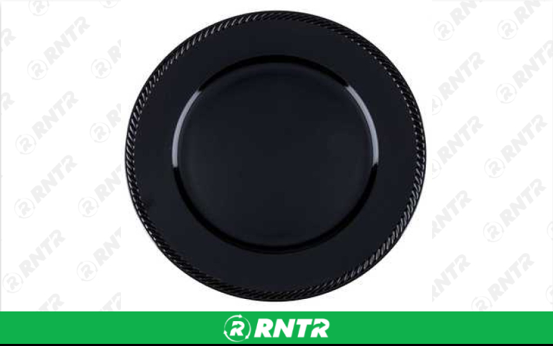 Generic Charger Plates - Black – For rent in Lilburn, Georgia – JVC's Party Rentals & Event Hall | RNTR.com – Image 2 of 2
