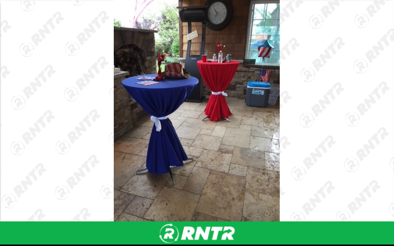 Generic Cocktail Tablecloth 120" (Sash NOT included -  may order seperatly) – For rent in Howell, New Jersey – Mr. Happy Party Rentals | RNTR.com – Image 2 of 2