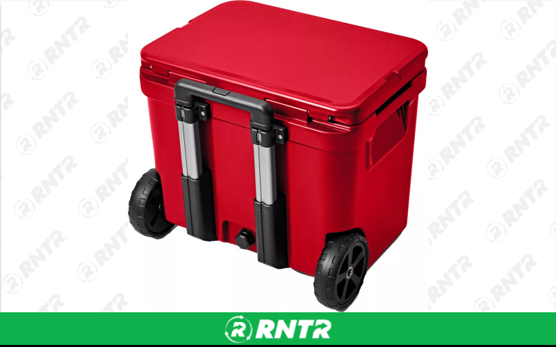 Generic COOLER -  RED W/WHEELS CLEAR TOP – For rent in hollywood, florida – Alltool Rental Co. | RNTR.com – Image 1