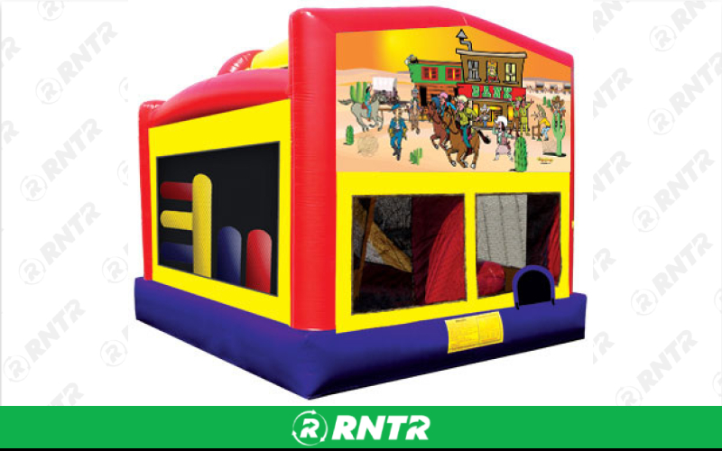 Generic Cowboy Combo w/slide and BB hoop – For rent in howell, new-jersey – Mr. Happy Party Rentals | RNTR.com – Image 1