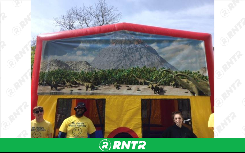 Generic Dinosaurs 15x15 Bounce House – For rent in howell, new-jersey – Mr. Happy Party Rentals | RNTR.com – Image 1