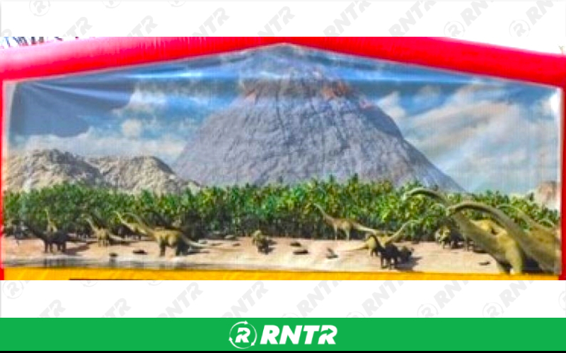 Generic Dinosaurs Combo w/slide and BB hoop – For rent in howell, new-jersey – Mr. Happy Party Rentals | RNTR.com – Image 1