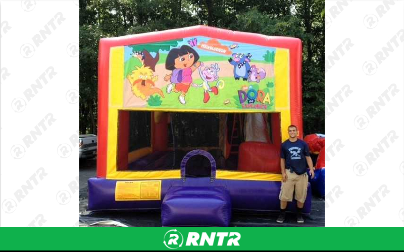 Generic Dora The Explorer Combo w/slide and BB hoop – For rent in howell, new-jersey – Mr. Happy Party Rentals | RNTR.com – Image 1