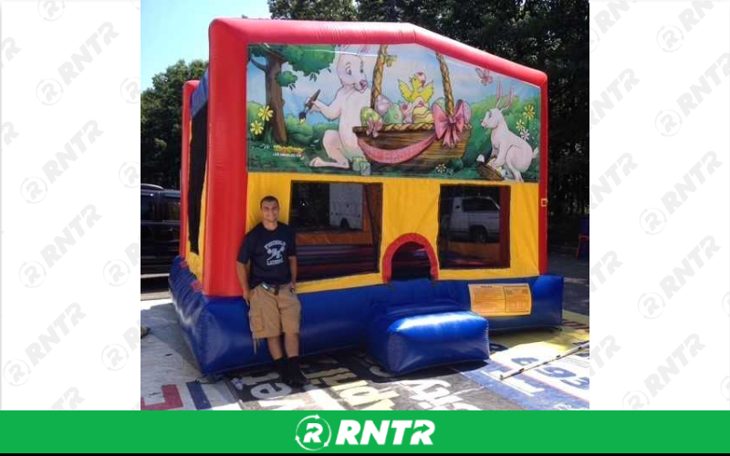 Generic Easter Combo w/slide and BB hoop – For rent in howell, new-jersey – Mr. Happy Party Rentals | RNTR.com – Image 1