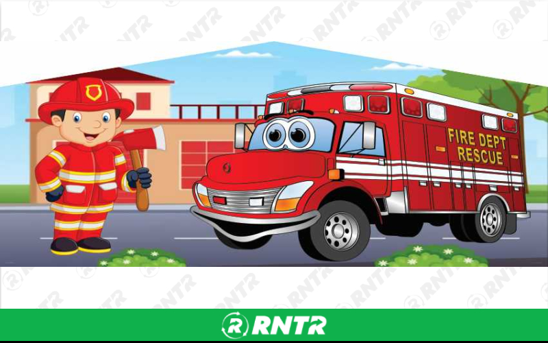Generic Fire Truck Combo w/slide and BB hoop – For rent in howell, new-jersey – Mr. Happy Party Rentals | RNTR.com – Image 1