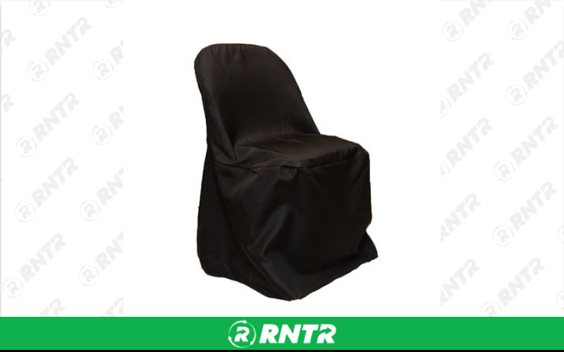 Generic Fitted Chair Covers- Samsonite Folding Chairs - Black – For rent in lilburn, georgia – JVC's Party Rentals & Event Hall | RNTR.com – Image 1