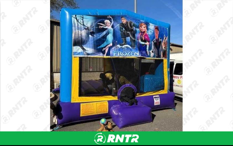 Generic Frozen Combo w/slide and BB hoop – For rent in howell, new-jersey – Mr. Happy Party Rentals | RNTR.com – Image 1