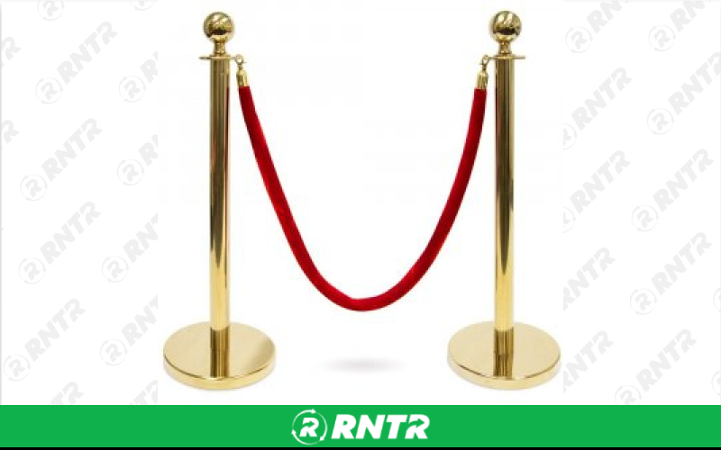 Generic Gold Stanchions without Red Rope – For rent in lilburn, georgia – JVC's Party Rentals & Event Hall | RNTR.com – Image 1