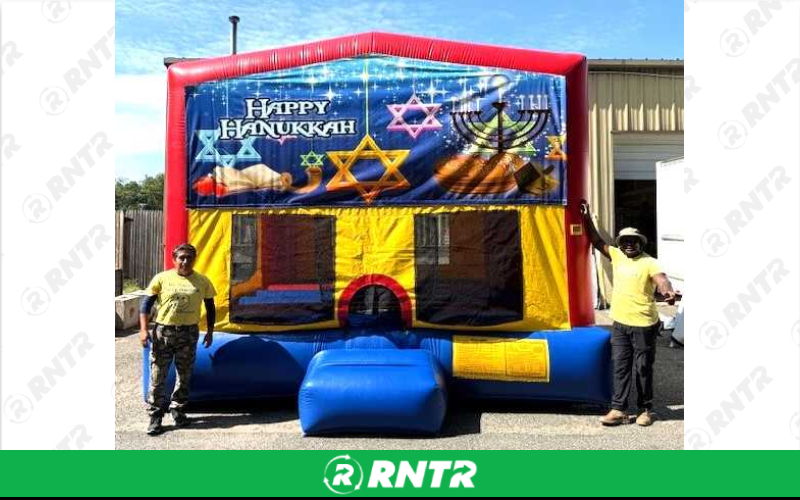 Generic Happy Hanukkah 15x15 Bounce House – For rent in howell, new-jersey – Mr. Happy Party Rentals | RNTR.com – Image 1