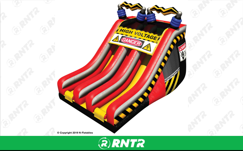 N-Flatables High Voltage Dual Dry Slide Inflatable – For rent in hermitage, tennessee – Chief Rental Inc. | RNTR.com – Image 1