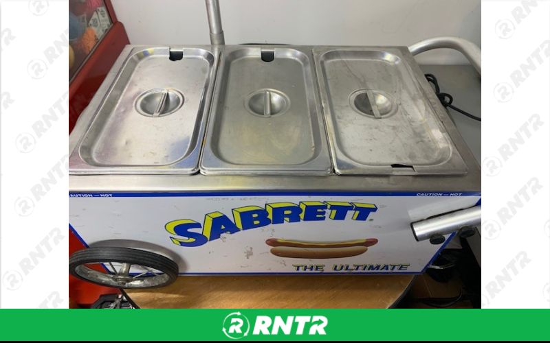 Generic Hot Dog Cart -  Table Top 1 -  Sabrett – For rent in howell, new-jersey – Mr. Happy Party Rentals | RNTR.com – Image 1