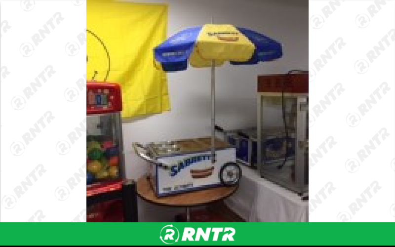 Generic Hot Dog Cart -  Tabletop 1 – For rent in howell, new-jersey – Mr. Happy Party Rentals | RNTR.com – Image 1