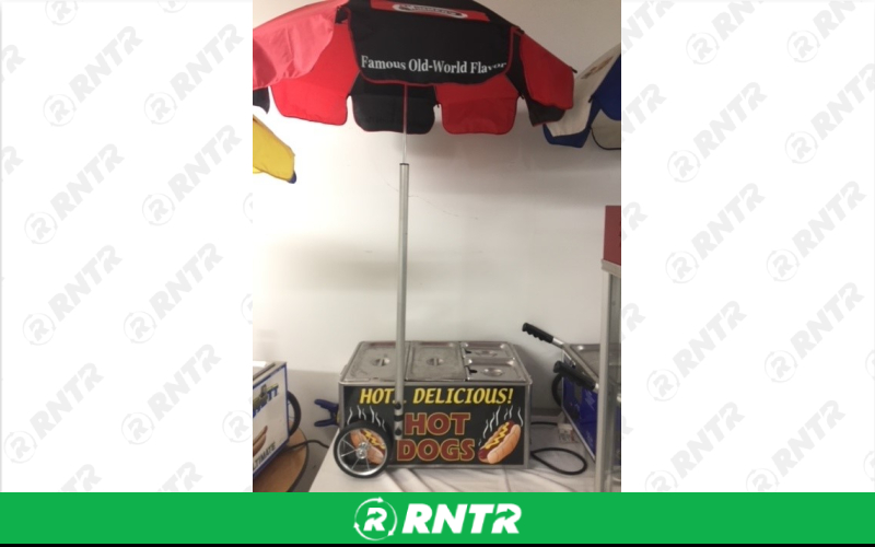 Generic Hot Dog Cart -  Tabletop 2 -  Hot Delicious -  w/bun steamer – For rent in howell, new-jersey – Mr. Happy Party Rentals | RNTR.com – Image 1