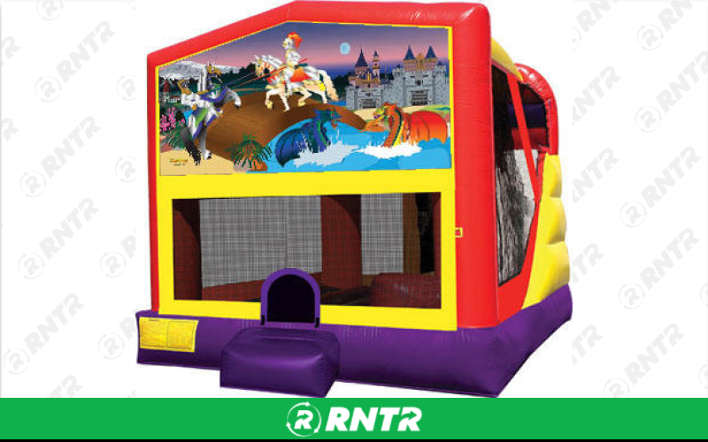 Generic Knights and Dragons Bounce House with Slide (16 x 21) – For rent in Vancouver, Washington – Bounce-n-Battle | RNTR.com – Image 1 of 1