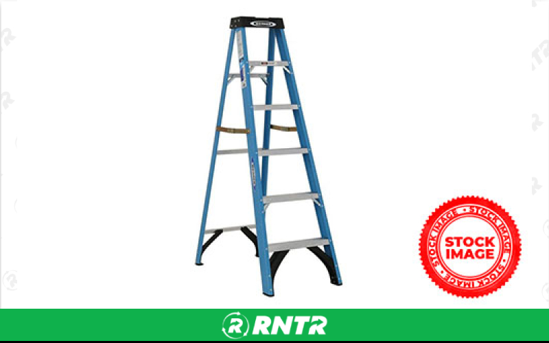 WERNER LADDER - FIBERGLASS 8ft STEP - BLUE A-FRAME – For rent in washington-township, new-jersey – Hoffman\\\'s Supply | RNTR.com – Image 1