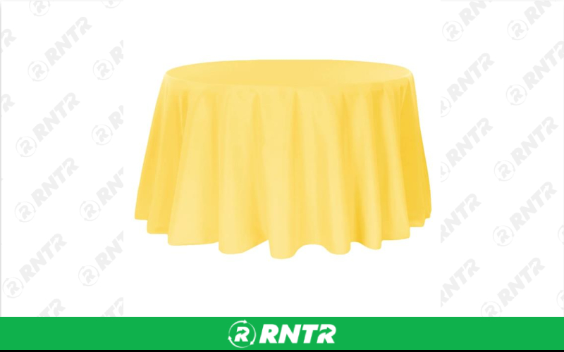 Generic LINEN - YELLOW - 90in ROUND – For rent in Edmonds, Washington – Miller\\\'s Equipment and Rent-All inc. | RNTR.com – Image 3 of 3