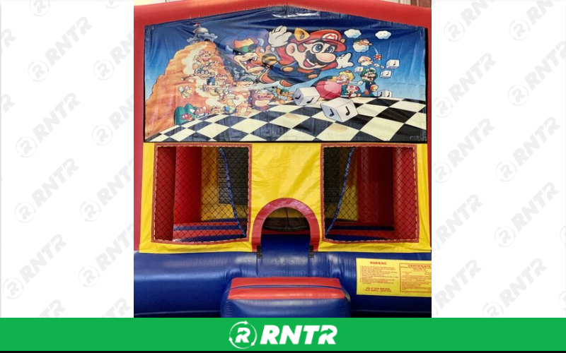 Generic Mario Bros Banner – For rent in mangonia-park, florida – kids bounce 4 fun | RNTR.com – Image 1