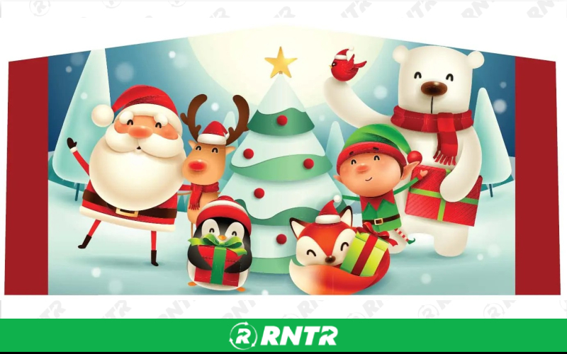 Generic Merry Christmas Combo w/slide & BB hoop – For rent in howell, new-jersey – Mr. Happy Party Rentals | RNTR.com – Image 1