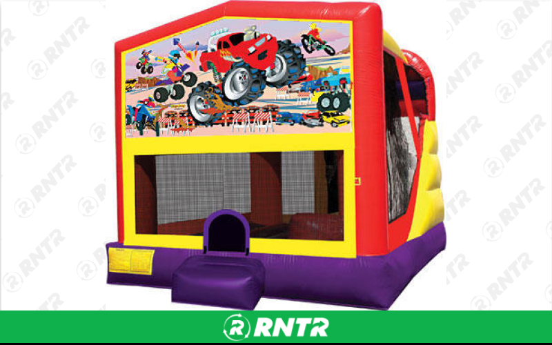 Generic Monster Truck Bounce House with Slide (16 x 21) – For rent in Vancouver, Washington – Bounce-n-Battle | RNTR.com – Image 1 of 1