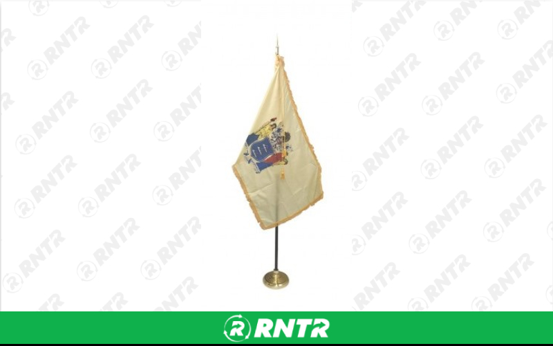 Generic NJ State Flag with Stand – For rent in howell, new-jersey – Mr. Happy Party Rentals | RNTR.com – Image 1
