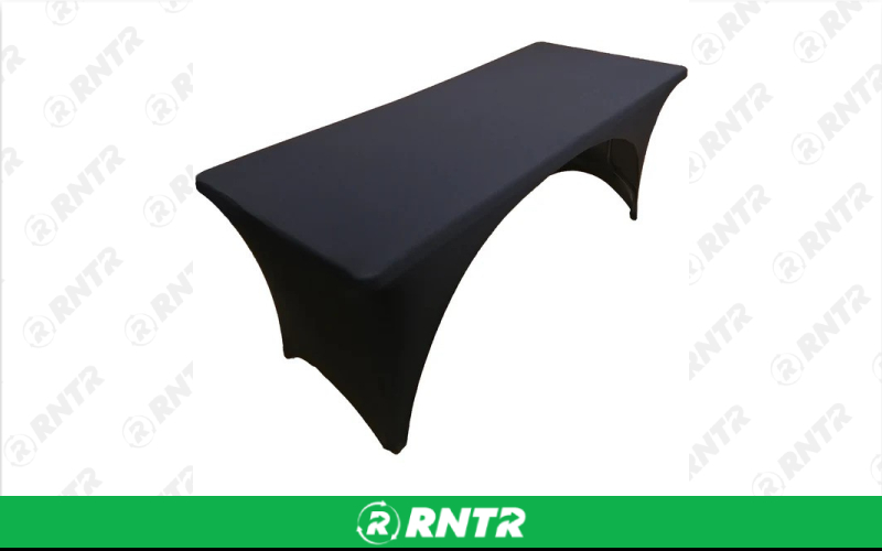 Generic Open Back Spandex for 6' Tables – For rent in Howell, New Jersey – Mr. Happy Party Rentals | RNTR.com – Image 2 of 3