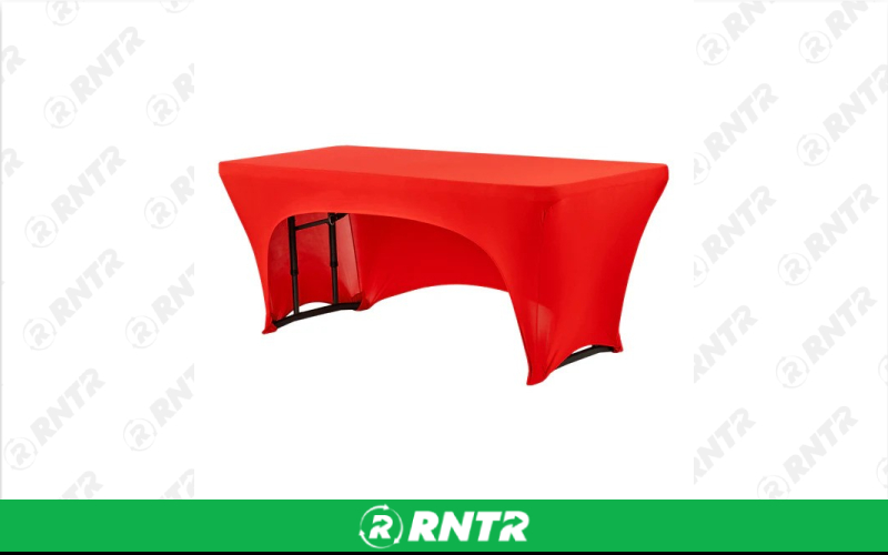 Generic Open Back Spandex for 6' Tables – For rent in Howell, New Jersey – Mr. Happy Party Rentals | RNTR.com – Image 3 of 3