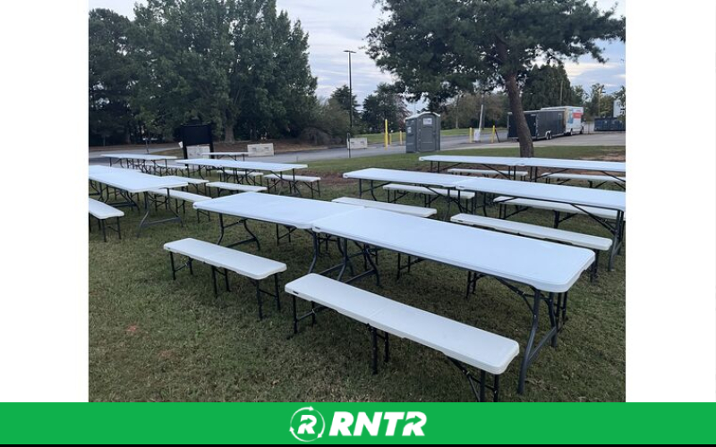 Generic Picnic Table Style Seating – For rent in chattanooga, tennessee – Edgeway Events | RNTR.com – Image 1