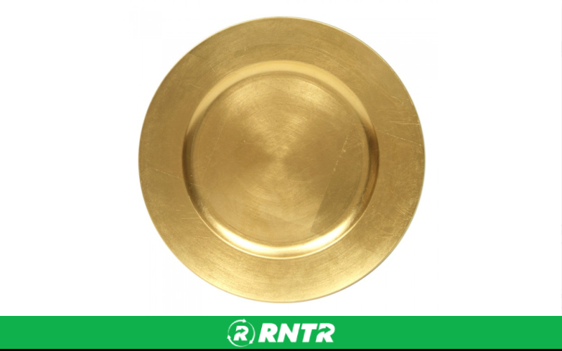 Generic PLATES- CHARGER GOLD (MUST ORDER QUANTITIES OF 10) (PRICE IS EACH) – For rent in bayonne, new-jersey – Resnicks Party Rental | RNTR.com – Image 1