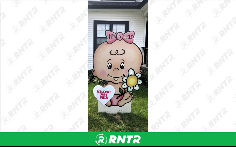 Generic "It's A Girl" Baby Announcement – For rent in howell, new-jersey – Mr. Happy Party Rentals | RNTR.com – Image 1